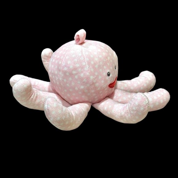 Baby Aspen Mrs Sock T Pus Plush Octopus Lovey Stuffed Animal Rattle 6" NO Socks - Picture 3 of 8